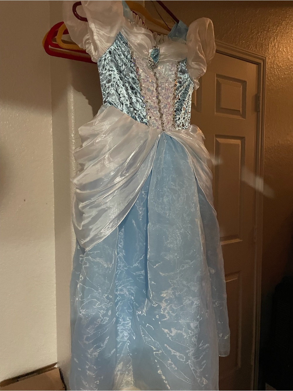 Disney Princess Cinderella Costume Dress with Sheer Overlay